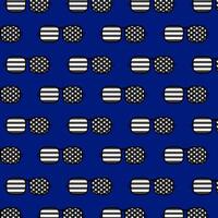 4th of July Pattern with Blue Background, Monochrome Designs, Geometric, Abstract Graphic. Sunglasses Featuring Lines and Stars Elements. vector