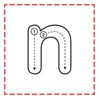 tracing alphabet nn illustration vector