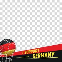 I support Germany european football championship profil picture frame banners for social media vector