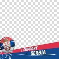 I support Serbia european football championship profil picture frame banners for social media vector
