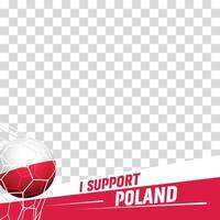 I support Poland european football championship profil picture frame banners for social media vector