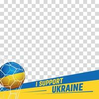 I support Ukraine european football championship profil picture frame banners for social media vector