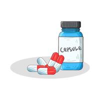 Illustration of capsule vector