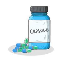 Illustration of capsule vector