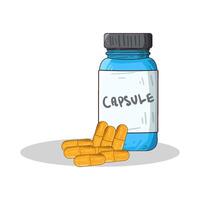 Illustration of capsule vector