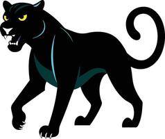 black panther logo sign emblem silhouette vector
