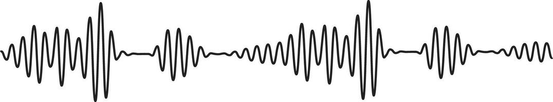Sound waves collection. High frequency radio wave. Music equalizer vector