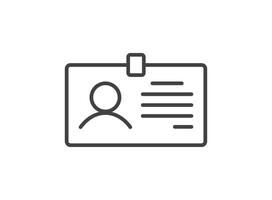 Driver license icon in flat style. Identification document illustration on isolated background. Profile card sign business concept. vector