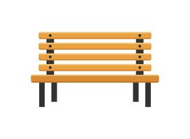 Bench icon in flat style. Comfortable rest illustration on isolated background. Park chair sign business concept. vector