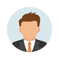 Avatar profile icon in flat style. Male user profile illustration on isolated background. Man profile sign business concept. vector