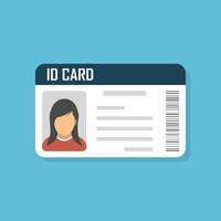 Driver license icon in flat style. Identification document illustration on isolated background. Profile card sign business concept. vector