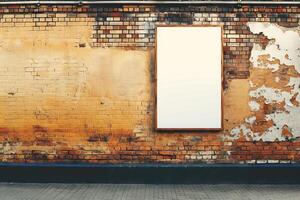 Blank digital signage screen in a public place, ideal for customization, photo