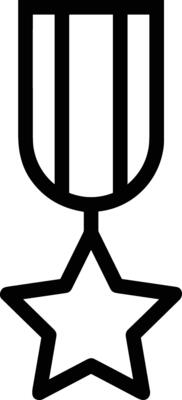 Star icon symbol image for rangking or rating reward Free