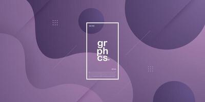 Dark purple geometric background. Wave color background with circle pattern design. Fluid shapes composition. Eps10 vector