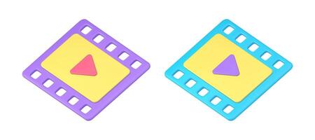 Cinema audio cyberspace web interface telecommunication technology 3d icon set vector