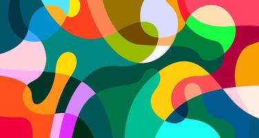 Colorful abstract geometric and fluid poster background for summer vector