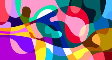 Colorful abstract geometric and fluid poster background for summer vector