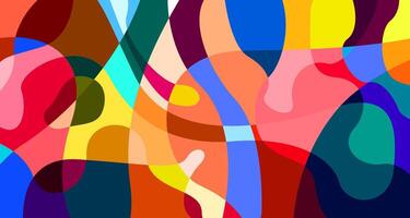 Colorful abstract geometric and fluid poster background for summer vector