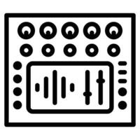 digital mixer console icon line illustration vector