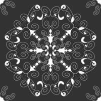 Seamless pattern with spirals. Dark grey and White vector