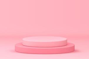 3d podium circle level stage win ceremony event product presentation realistic vector