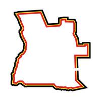 Angola map icon vector