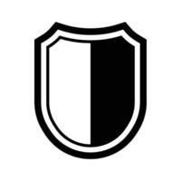 shield line icon black and white vector