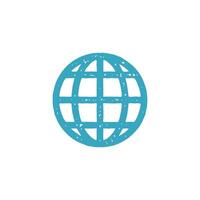 Global grid sphere striped shape decorative grunge texture illustration. Wireframe globe vector