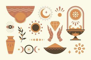 Abstract african ethnic decorative design elements set Illustration vector
