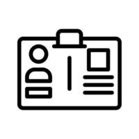 Id card line icon. Student access university icons can be used for websites, UI and mobile apps. vector