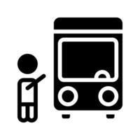 Shuttle bus icon. with a soild style. Suitable for use on websites, UI and mobile apps. vector