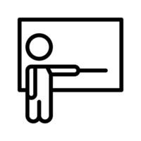 Lecture icon. University professor is teaching, icons flat style. vector