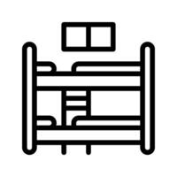 Dormitory line icon. room, bedroom icons, can be used for websites, UI and mobile app. vector