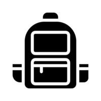 student bag, backpack icon. with a soild style. Suitable for use on websites, UI and mobile apps. vector
