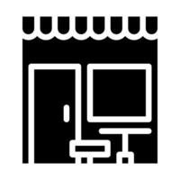 Cafe shop icon. with a soild style. Suitable for use on websites, UI and mobile apps. vector