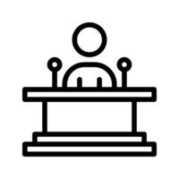 Podium line icon. speaker, lecture, teaching icons, can be used for websites, UI and mobile app. vector