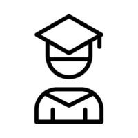 Graduation cap line icon. Can be used for websites, UI and mobile apps. vector