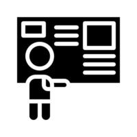 Bulletin board icon. with a soild style. Suitable for use on websites, UI and mobile apps. vector