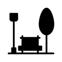 Park or green campus icon. with a soild style. Suitable for use on websites, UI and mobile apps. vector