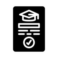 University certificate icon. with a soild style. Suitable for use on websites, UI and mobile apps. vector