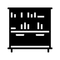 Bookshelf icon. with a soild style. Suitable for use on websites, UI and mobile apps. vector