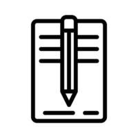 Pencil and book line icon. Can be used for websites, UI and mobile apps. vector
