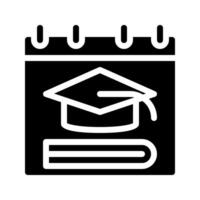 University calendar icon. with a soild style. Suitable for use on websites, UI and mobile apps. vector