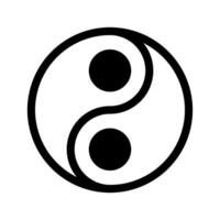 Yin And Yang Icon Symbol Design Illustration vector