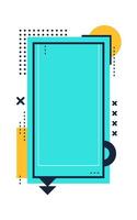 Memphis graphic design frame for photo content vector