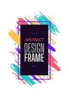 Geometry poster with stroke paintbrush, shape frame modern vector