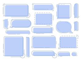 Chat speech bubbles. Geometric thought balloons, clouds for messages or dialogue chats isolated set vector