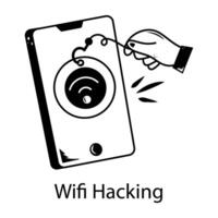 Trendy Wifi Hacking vector
