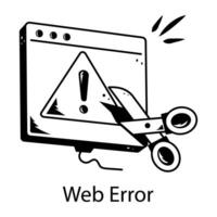 Trendy Web Error vector