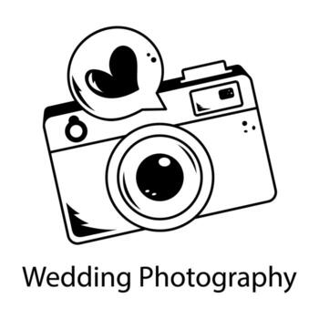 Trendy Wedding Photography vector